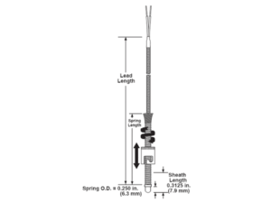 Watlow Adjustable Spring Thermocouple